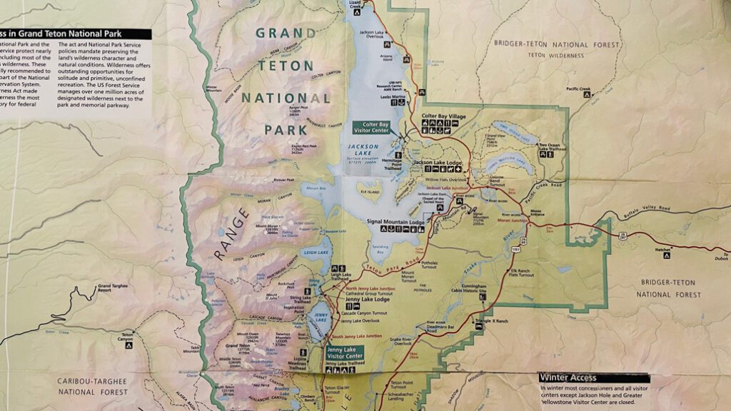 Grand Tetons National Park Map