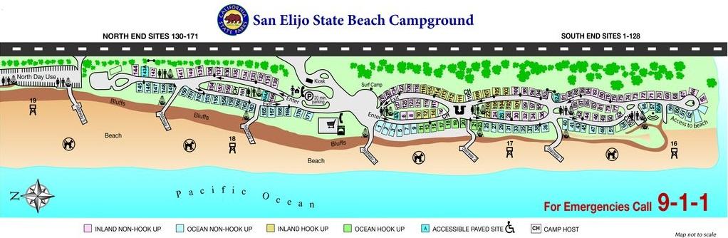 san elijo campground map